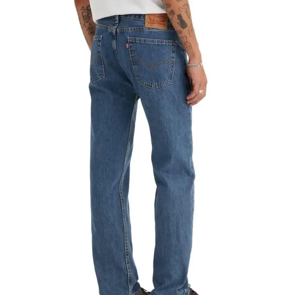 Levis 505 Jeans Mens 34x30 Medium Wash Regular Fit Straight Leg 100% Cotton